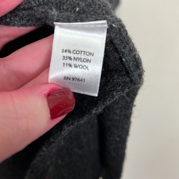 J. Jill Women’s Gray Tie Neck Sweater 3/4 Sleeve Sz L - Picture 6 of 11